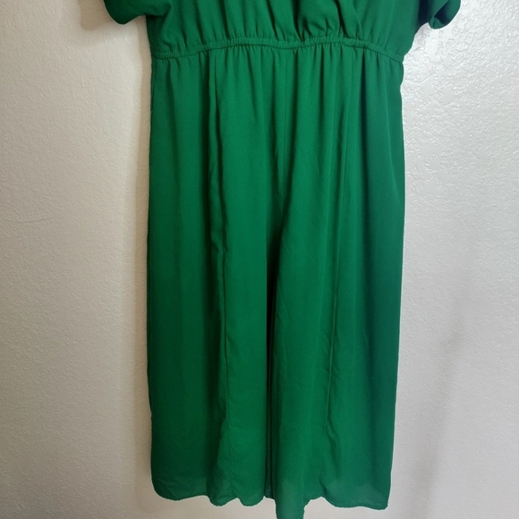 ModCloth Arrive and Thrive Surplice V-Neck Wide-Leg Jumpsuit Green Sz Xl - Picture 4 of 11